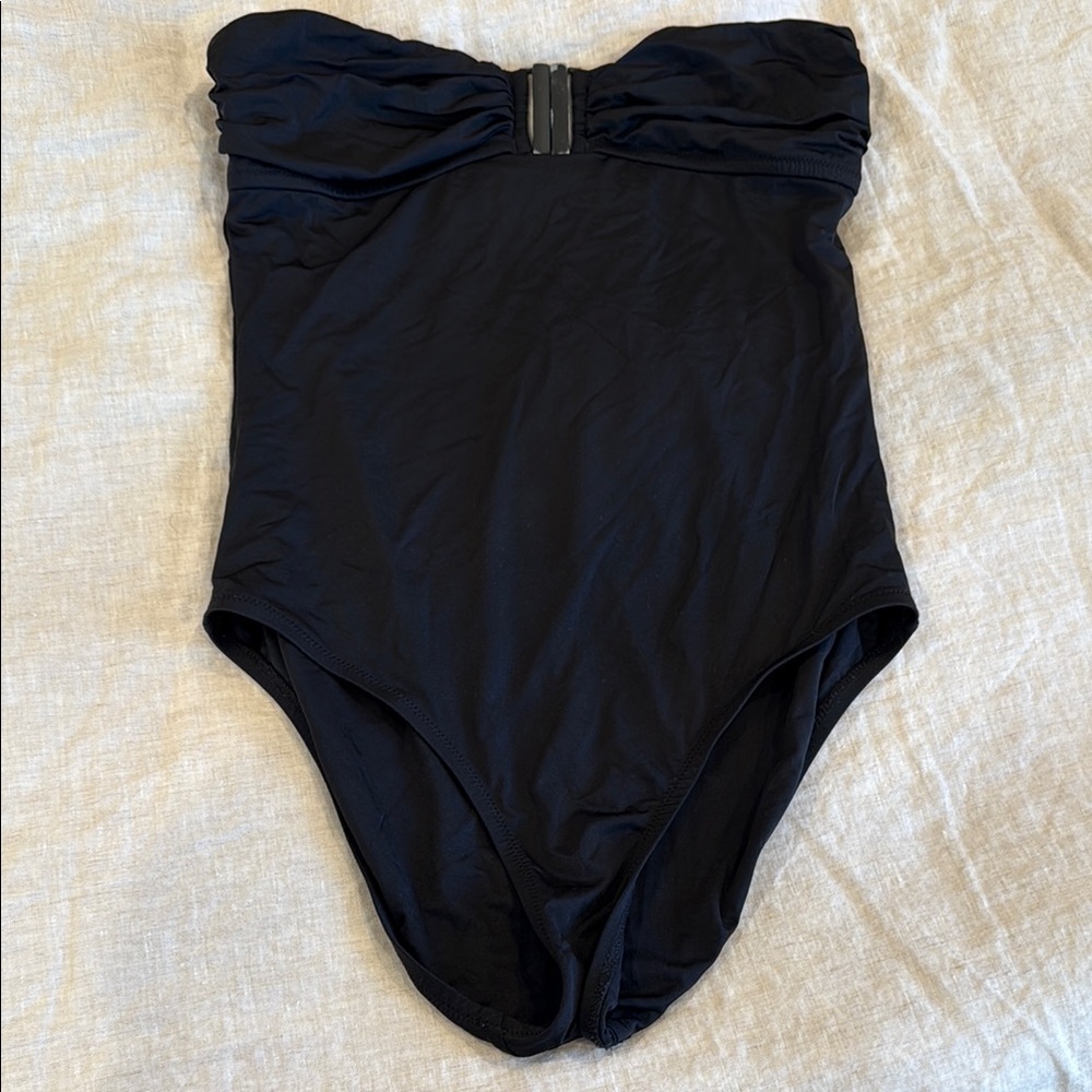 Jcrew Black Strapless Swimsuit